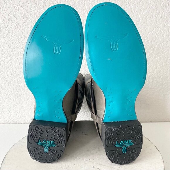 NEW Lane Womens Gray Quilted Mid-Calf Boots With Zipper & Buckle Accents Size 10 - Picture 8 of 11